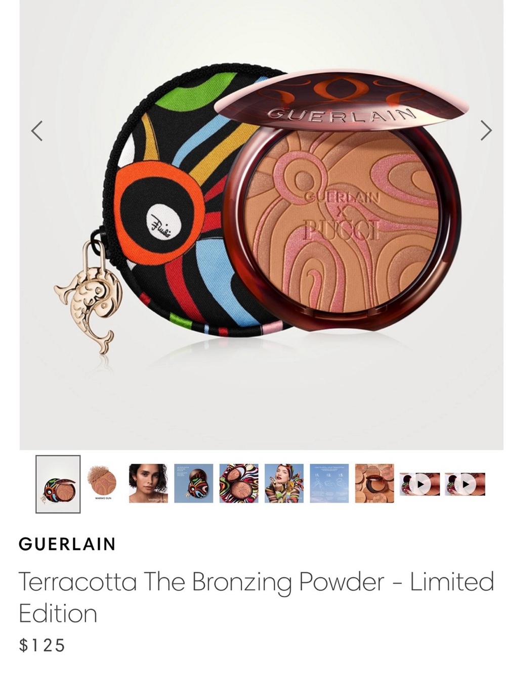 GUERLAIN X Pucci -Terracotta Marmo Sun Compact - Discontinued- limited edition
